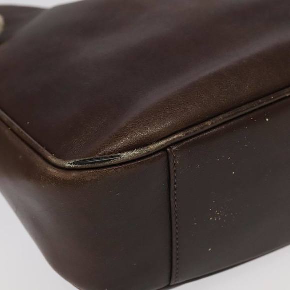 GUCCI Bamboo Hand Bag Leather 2way Brown Gold 001 3444 1638 Auth bs20098 - Picture 9 of 16